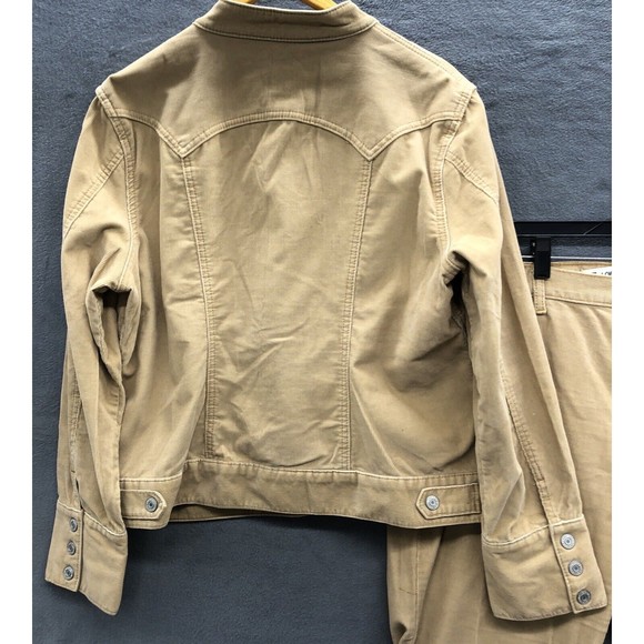 Vintage Gap Women’s Corduroy Outfit Jacket XL Pants 16R Tan Western Cowgirl - Picture 7 of 16